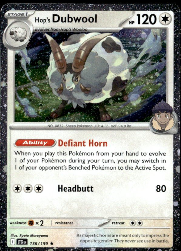 2025 Pokemon Scarlet And Violet Hop's Dubwool graded slab