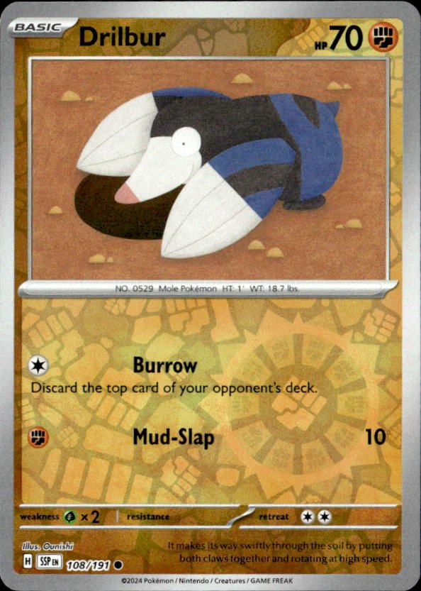 2024 Pokemon Scarlet And Violet Drilbur graded slab