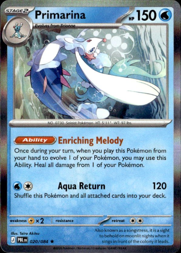 2026 Pokemon Mega Evolution Primarina graded slab