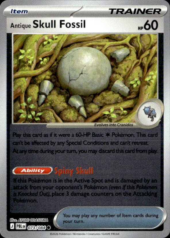 2026 Pokemon Mega Evolution Antique Skull Fossil graded slab