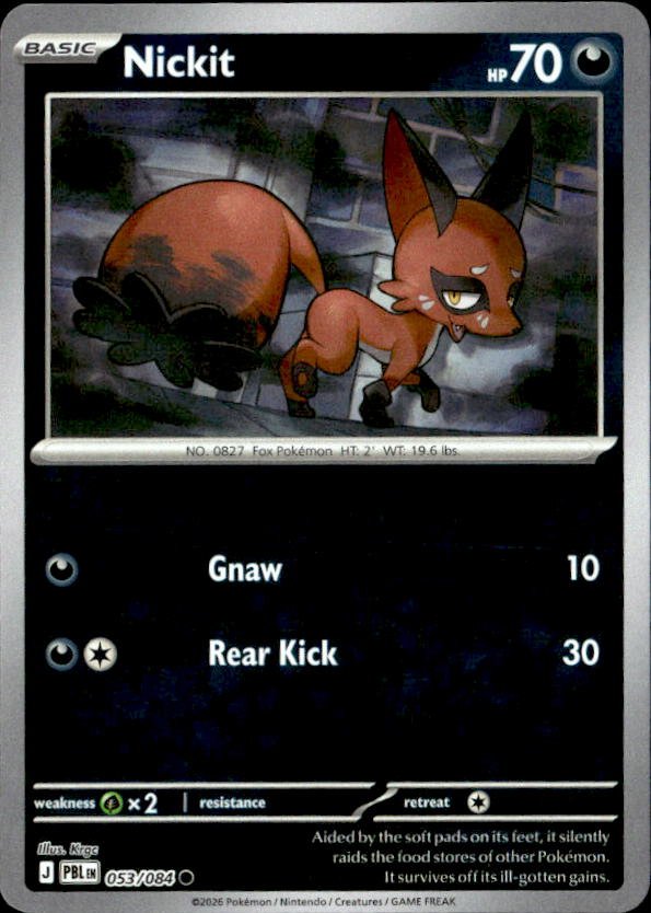 2026 Pokemon Mega Evolution Nickit graded slab