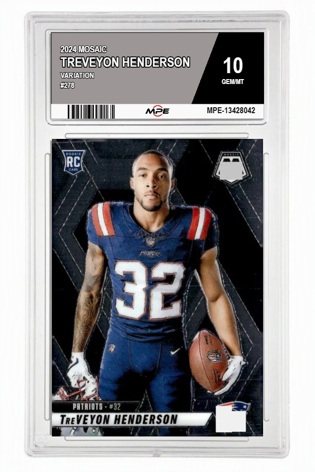 2024 MOSAIC VARIATION #278 TREVEYON HENDERSON MPE 10 GEM/MT — graded card auctioned from the MPE vault
