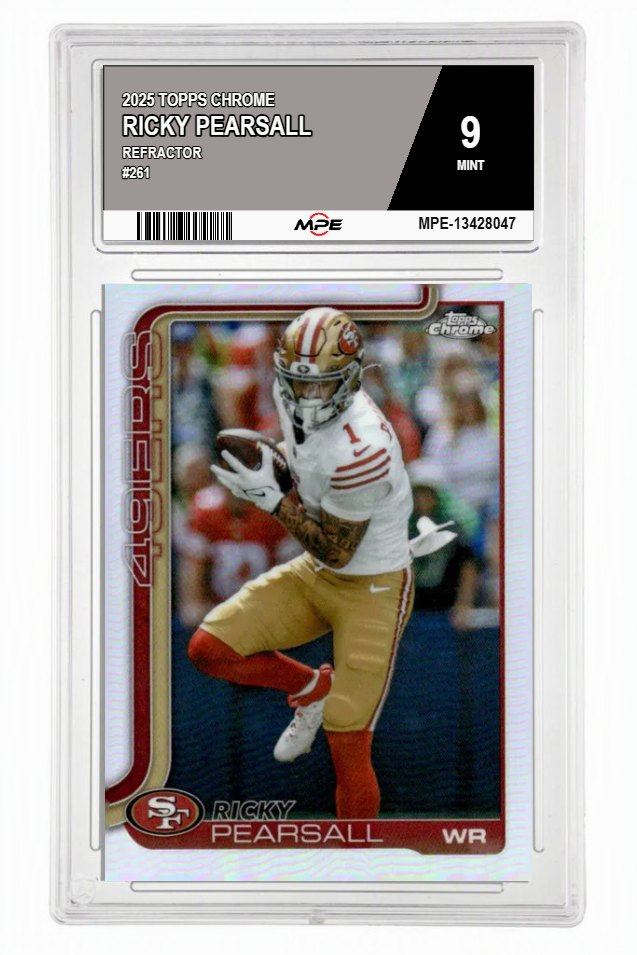 2025 TOPPS CHROME REFRACTOR #261 RICKY PEARSALL MPE 9 MINT — graded card auctioned from the MPE vault