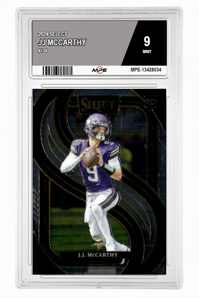 2024 SELECT #134 JJ MCCARTHY MPE 9 MINT — graded card auctioned from the MPE vault