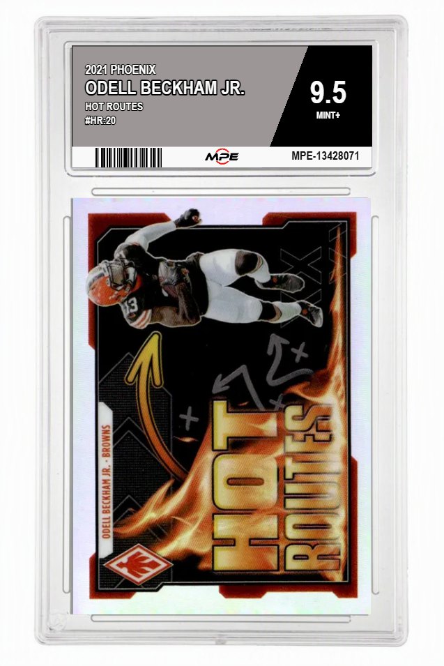 2021 PHOENIX HOT ROUTES #HR:20 ODELL BECKHAM JR. MPE 9.5 MINT+ — graded card auctioned from the MPE vault