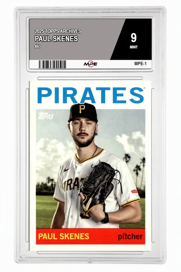 2025 TOPPS ARCHIVES #43 PAUL SKENES MPE 9 MINT — graded card auctioned from the MPE vault