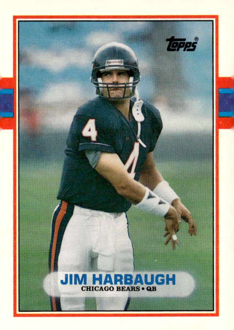 1989 Topps Traded Jim Harbaugh graded slab