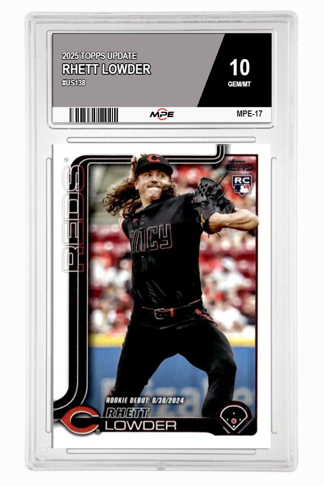 2025 TOPPS UPDATE #US138 RHETT LOWDER MPE 10 GEM/MT — graded card auctioned from the MPE vault