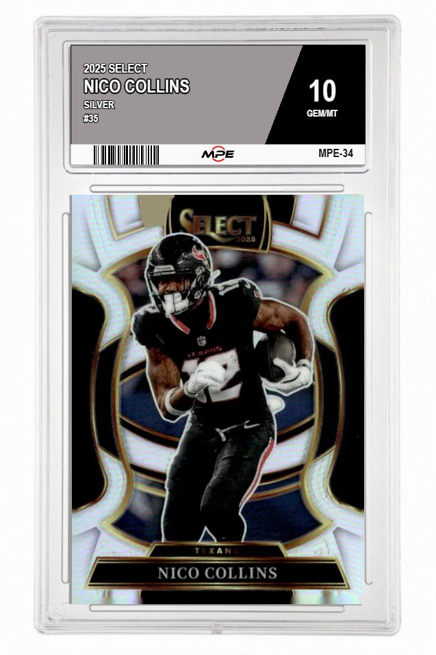 2025 SELECT SILVER #35 NICO COLLINS MPE 10 GEM/MT — graded card auctioned from the MPE vault