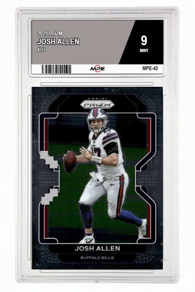 2021 PRIZM #117 JOSH ALLEN MPE 9 MINT — graded card auctioned from the MPE vault