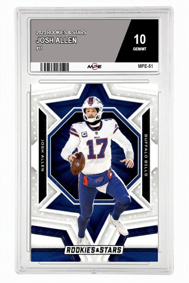2023 ROOKIES & STARS #11 JOSH ALLEN MPE 10 GEM/MT — graded card auctioned from the MPE vault