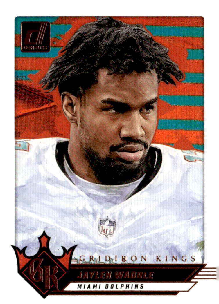2024 DONRUSS FOOTBALL GRIDIRON KINGS #7 JAYLEN WADDLE MPE 10 GEM/MT — graded card auctioned from the MPE vault