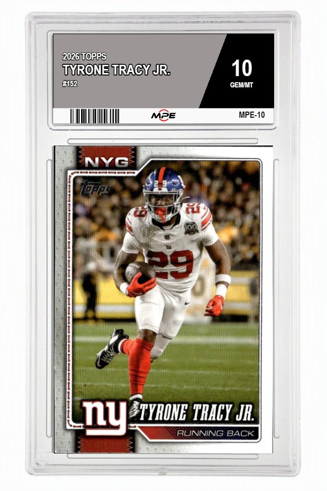 2026 TOPPS #152 TYRONE TRACY JR. MPE 10 GEM/MT — graded card auctioned from the MPE vault
