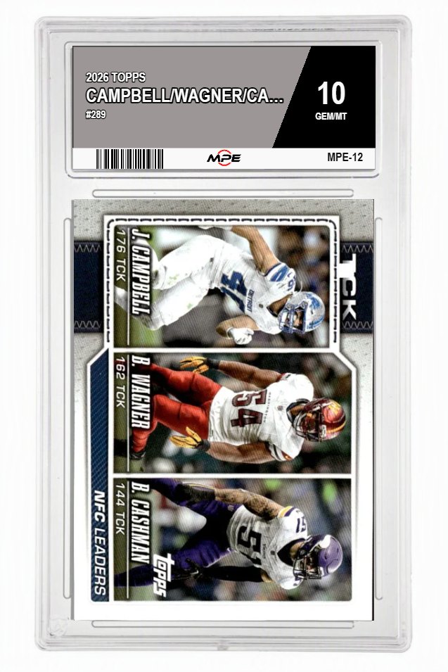 2026 TOPPS #289 CAMPBELL/WAGNER/CASHMAN MPE 10 GEM/MT — graded card auctioned from the MPE vault