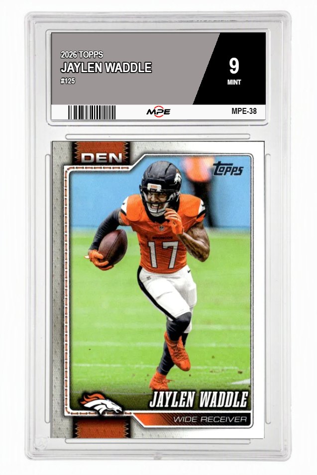 2026 TOPPS #125 JAYLEN WADDLE MPE 9 MINT — graded card auctioned from the MPE vault