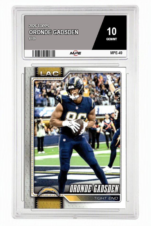 2026 TOPPS #109 ORONDE GADSDEN MPE 10 GEM/MT — graded card auctioned from the MPE vault