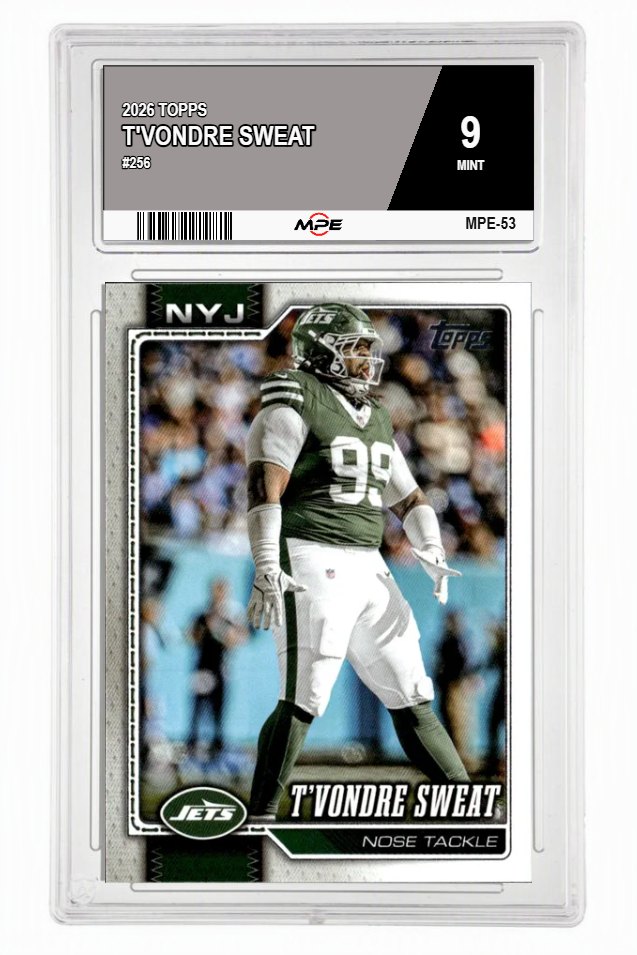 2026 TOPPS #256 T'VONDRE SWEAT MPE 9 MINT — graded card auctioned from the MPE vault