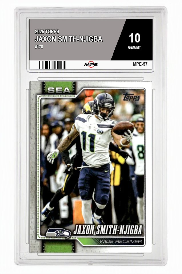 2026 TOPPS #178 JAXON SMITH-NJIGBA MPE 10 GEM/MT — graded card auctioned from the MPE vault
