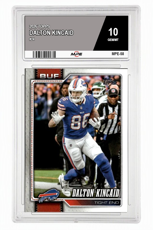 2026 TOPPS #24 DALTON KINCAID MPE 10 GEM/MT — graded card auctioned from the MPE vault
