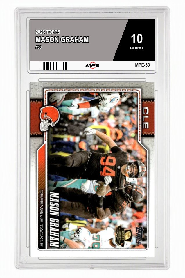 2026 TOPPS #50 MASON GRAHAM MPE 10 GEM/MT — graded card auctioned from the MPE vault