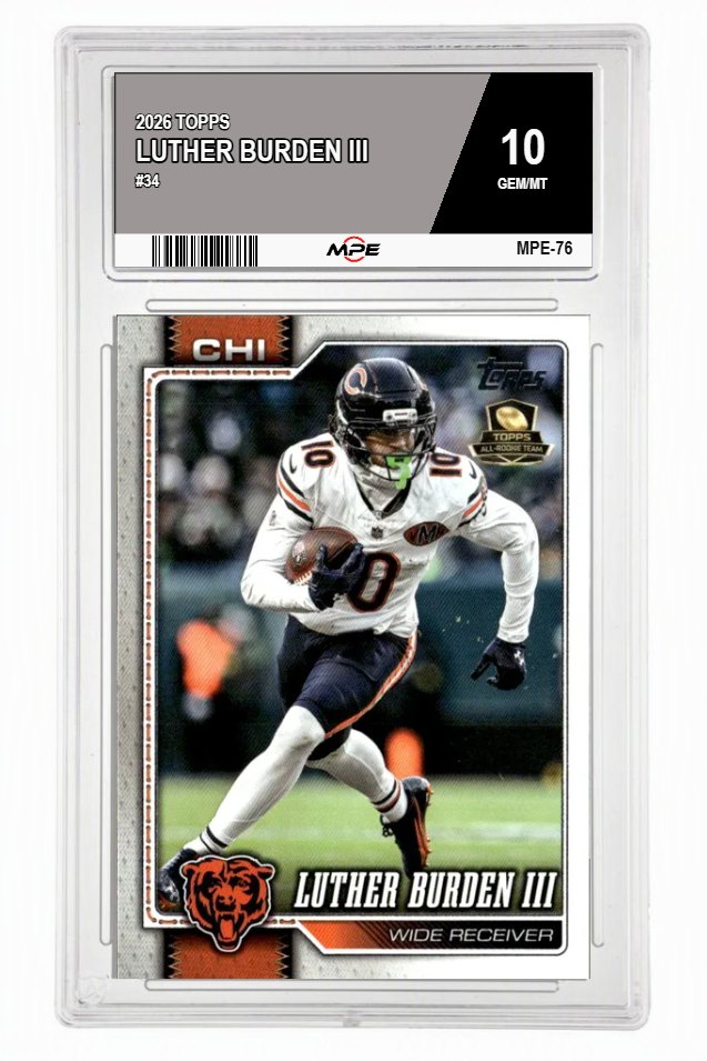 2026 TOPPS #34 LUTHER BURDEN III MPE 10 GEM/MT — graded card auctioned from the MPE vault