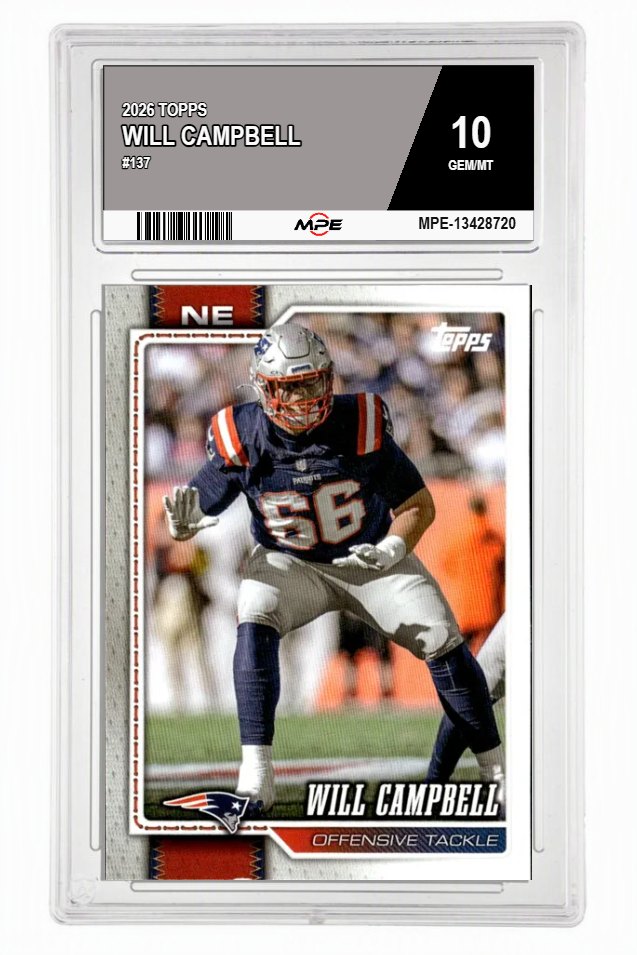2026 TOPPS #137 WILL CAMPBELL MPE 10 GEM/MT — graded card auctioned from the MPE vault