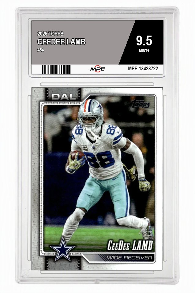 2026 TOPPS #54 CEEDEE LAMB MPE 9.5 MINT+ — graded card auctioned from the MPE vault