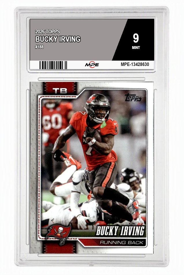 2026 TOPPS #188 BUCKY IRVING MPE 9 MINT — graded card auctioned from the MPE vault