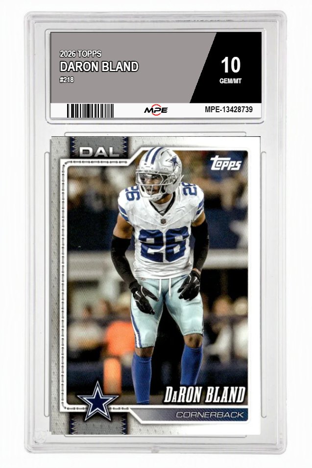 2026 TOPPS #218 DARON BLAND MPE 10 GEM/MT — graded card auctioned from the MPE vault