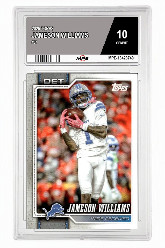 2026 TOPPS #67 JAMESON WILLIAMS MPE 10 GEM/MT — graded card auctioned from the MPE vault