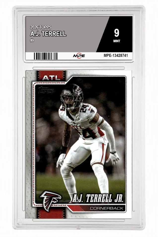 2026 TOPPS #9 A.J. TERRELL MPE 9 MINT — graded card auctioned from the MPE vault