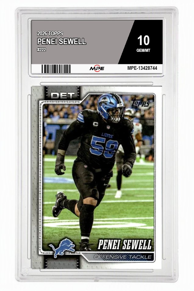 2026 TOPPS #222 PENEI SEWELL MPE 10 GEM/MT — graded card auctioned from the MPE vault