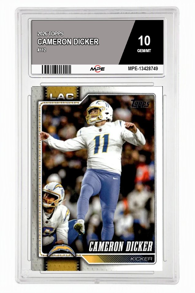 2026 TOPPS #112 CAMERON DICKER MPE 10 GEM/MT — graded card auctioned from the MPE vault