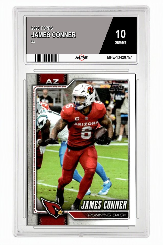 2026 TOPPS #3 JAMES CONNER MPE 10 GEM/MT — graded card auctioned from the MPE vault