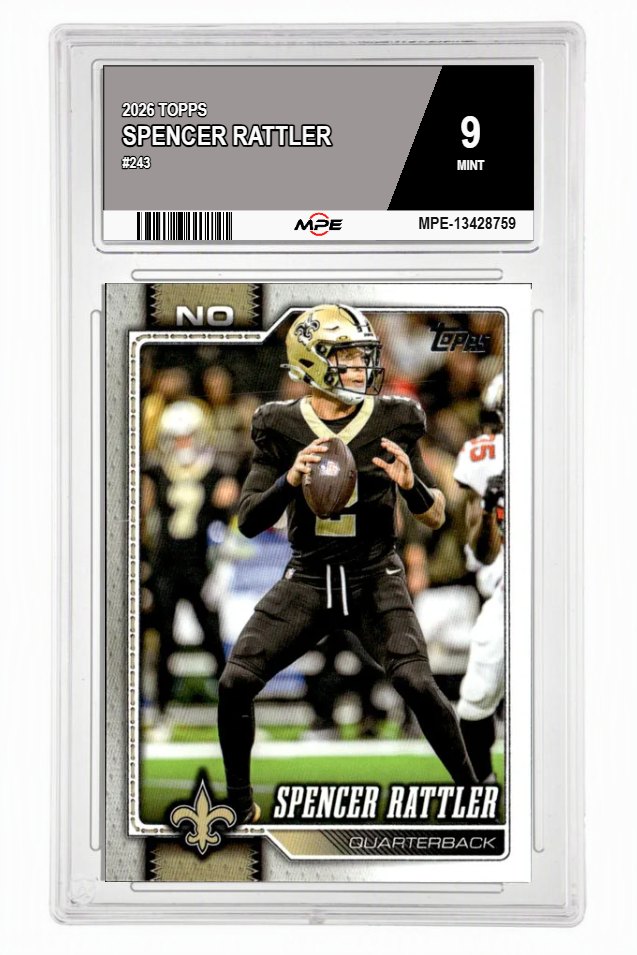 2026 TOPPS #243 SPENCER RATTLER MPE 9 MINT — graded card auctioned from the MPE vault