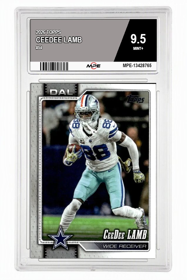 2026 TOPPS #54 CEEDEE LAMB MPE 9.5 MINT+ — graded card auctioned from the MPE vault