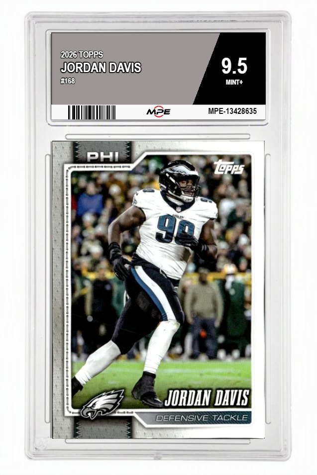 2026 TOPPS #168 JORDAN DAVIS MPE 9.5 MINT+ — graded card auctioned from the MPE vault