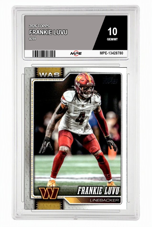 2026 TOPPS #259 FRANKIE LUVU MPE 10 GEM/MT — graded card auctioned from the MPE vault