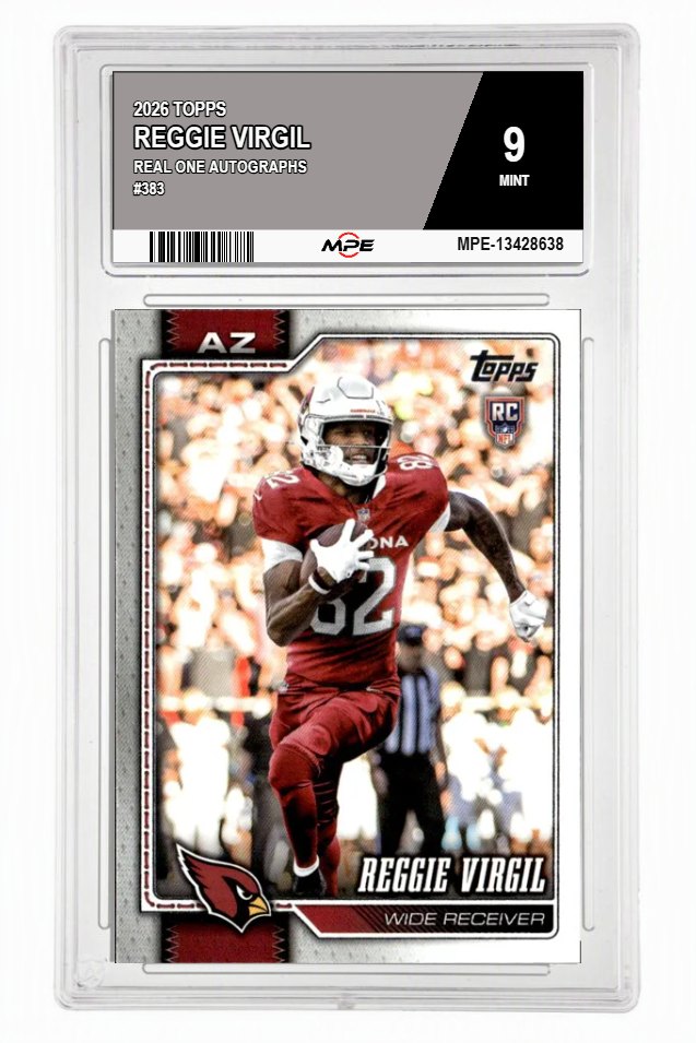 2026 TOPPS Real One Autographs #383 REGGIE VIRGIL MPE 9 MINT — graded card auctioned from the MPE vault