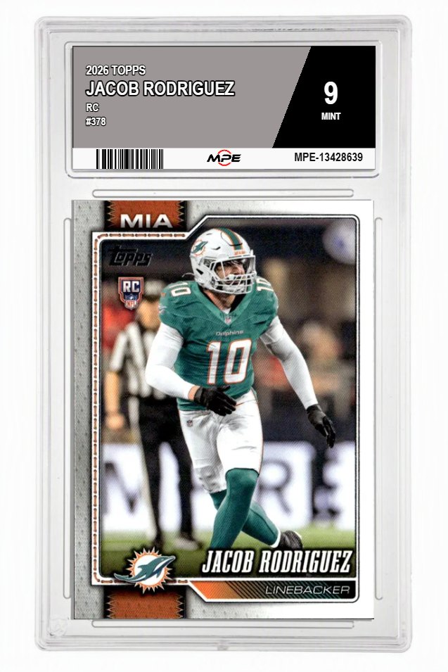 2026 TOPPS RC #378 JACOB RODRIGUEZ MPE 9 MINT — graded card auctioned from the MPE vault