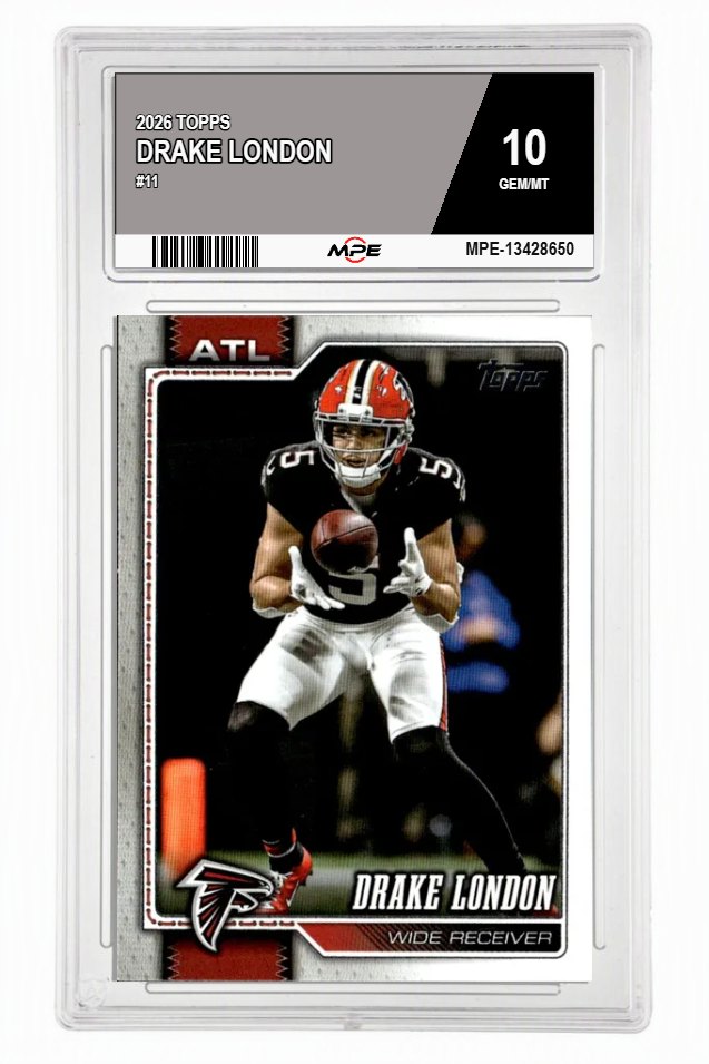 2026 TOPPS #11 DRAKE LONDON MPE 10 GEM/MT — graded card auctioned from the MPE vault