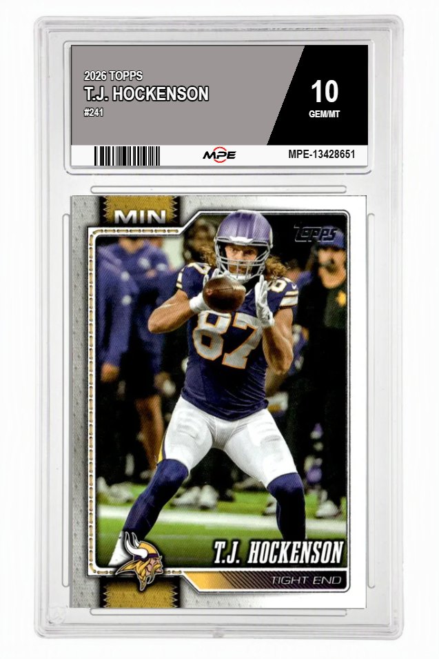 2026 TOPPS #241 T.J. HOCKENSON MPE 10 GEM/MT — graded card auctioned from the MPE vault