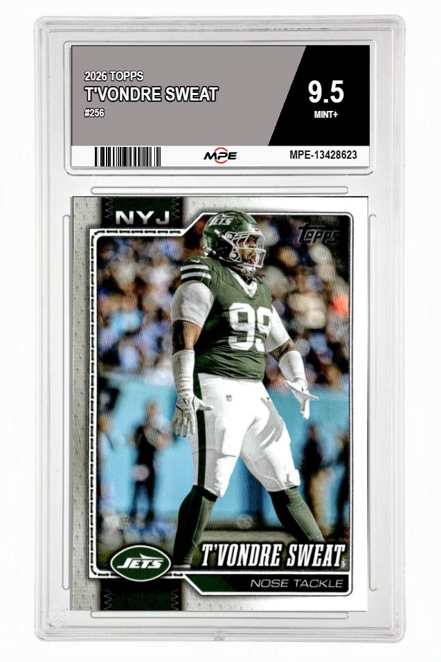 2026 TOPPS #256 T'VONDRE SWEAT MPE 9.5 MINT+ — graded card auctioned from the MPE vault