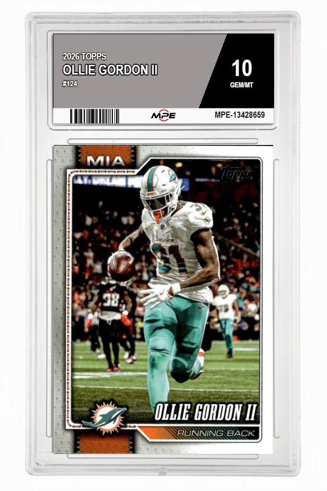 2026 TOPPS #124 OLLIE GORDON II MPE 10 GEM/MT — graded card auctioned from the MPE vault