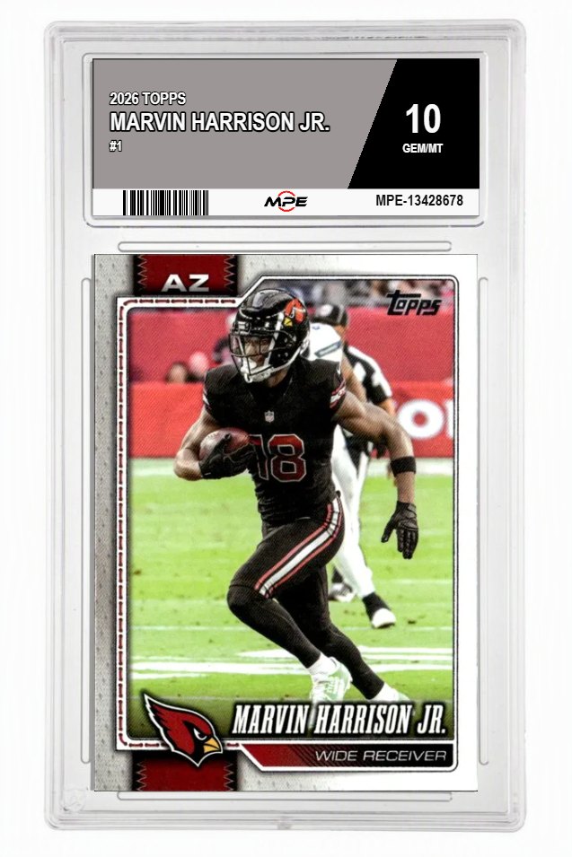 2026 TOPPS #1 MARVIN HARRISON JR. MPE 10 GEM/MT — graded card auctioned from the MPE vault