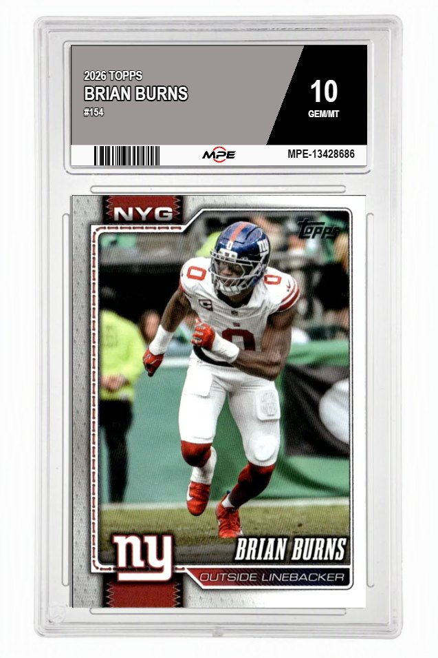 2026 TOPPS #154 BRIAN BURNS MPE 10 GEM/MT — graded card auctioned from the MPE vault