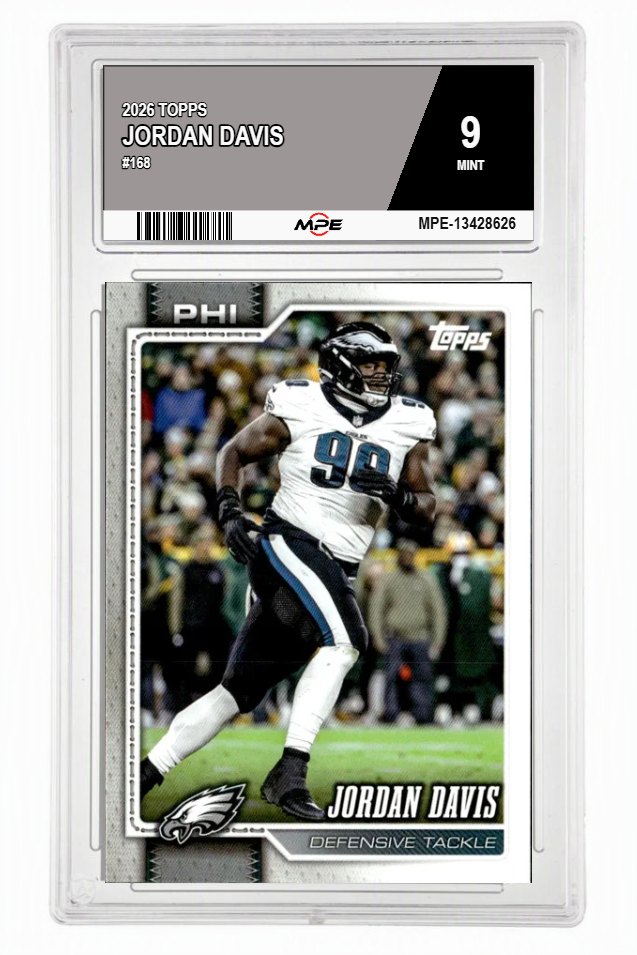 2026 TOPPS #168 JORDAN DAVIS MPE 9 MINT — graded card auctioned from the MPE vault