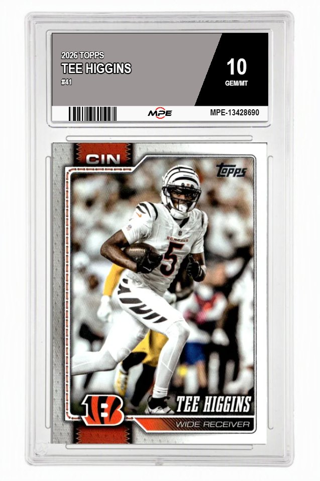 2026 TOPPS #41 TEE HIGGINS MPE 10 GEM/MT — graded card auctioned from the MPE vault