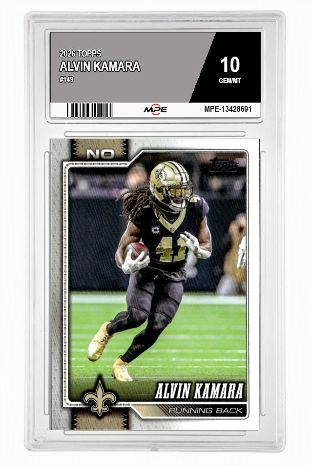 2026 TOPPS #149 ALVIN KAMARA MPE 10 GEM/MT — graded card auctioned from the MPE vault