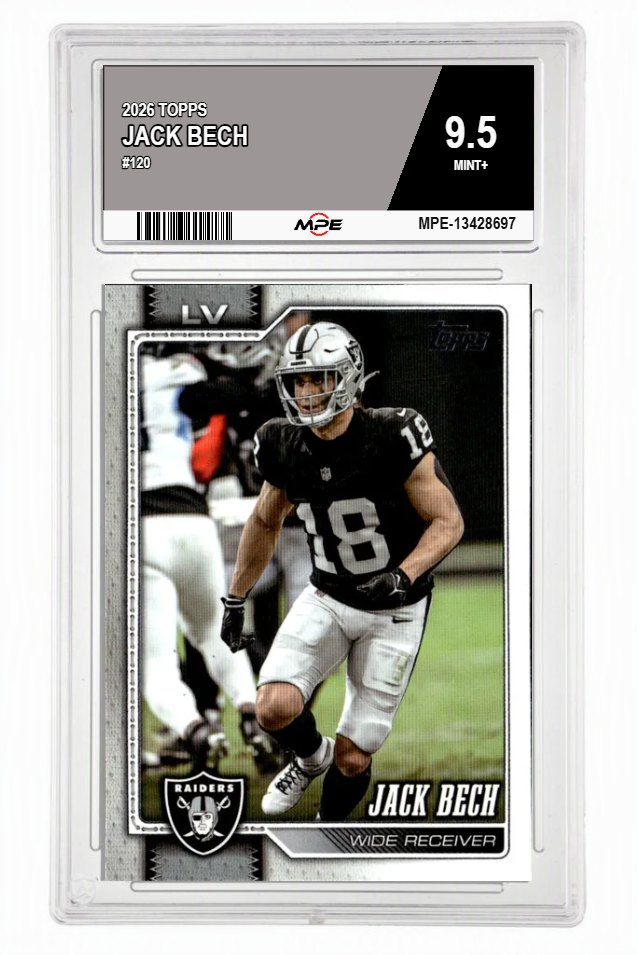 2026 TOPPS #120 JACK BECH MPE 9.5 MINT+ — graded card auctioned from the MPE vault